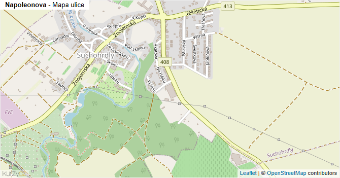 Napoleonova - mapa ulice