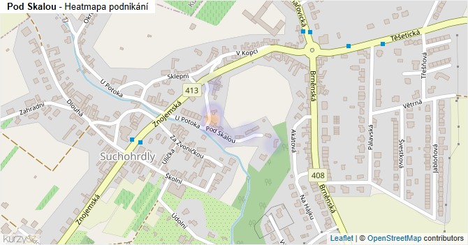 Pod Skalou - mapa podnikání