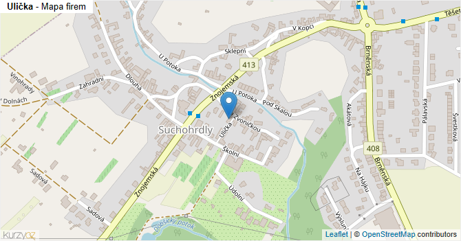 Ulička - mapa firem