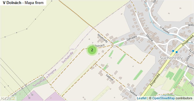 V Dolnách - mapa firem