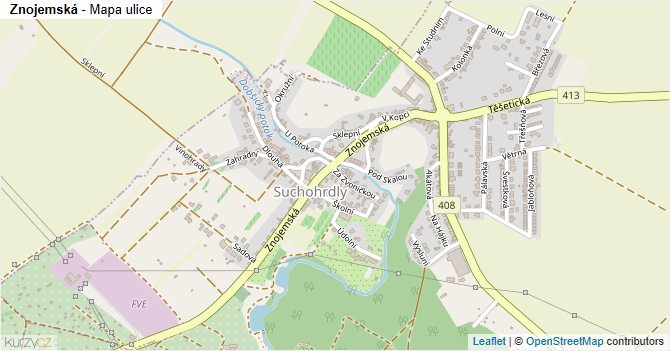 Znojemská - mapa ulice