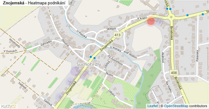 Znojemská - mapa podnikání