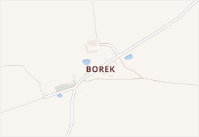 Borek v obci Suchomasty - mapa části obce