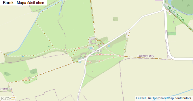 Borek - mapa části obce