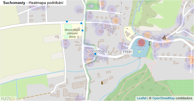 Suchomasty - mapa podnikání