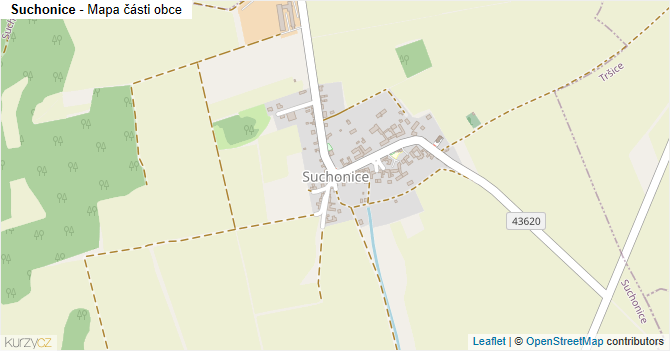 Suchonice - mapa části obce