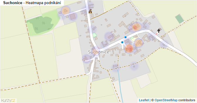 Suchonice - mapa podnikání