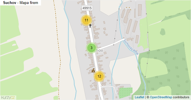 Suchov - mapa firem