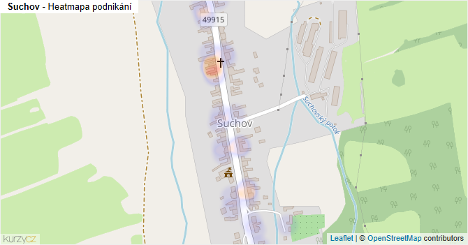 Suchov - mapa podnikání