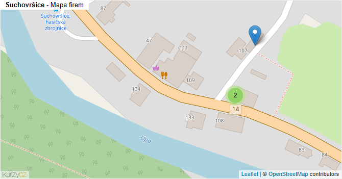 Suchovršice - mapa firem