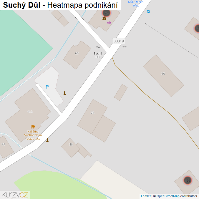 Mapa Suchý Důl - Firmy v obci.