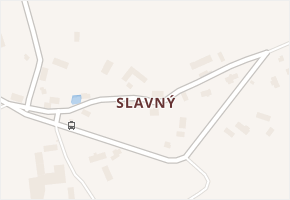 Slavný v obci Suchý Důl - mapa části obce
