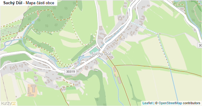Suchý Důl - mapa části obce
