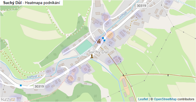 Suchý Důl - mapa podnikání