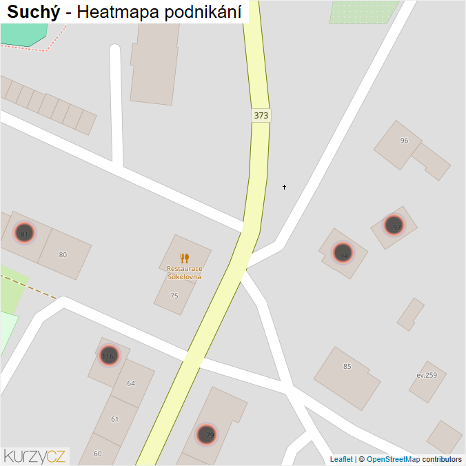 Mapa Suchý - Firmy v obci.