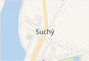 Suchý v obci Suchý - mapa části obce