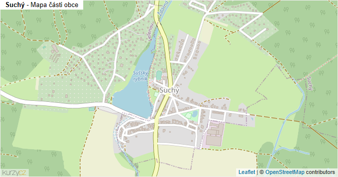 Suchý - mapa části obce