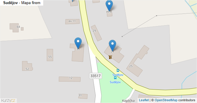 Sudějov - mapa firem
