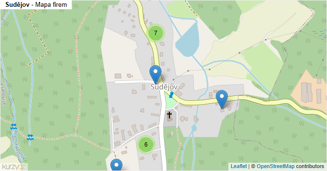 Sudějov - mapa firem