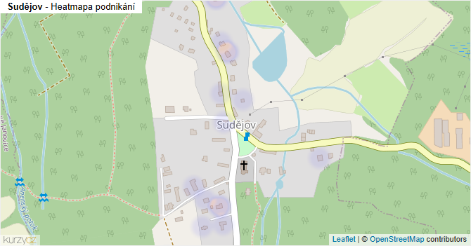 Sudějov - mapa podnikání