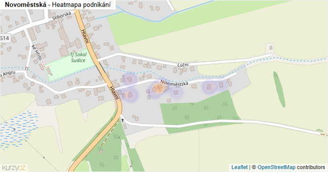 Novoměstská - mapa podnikání