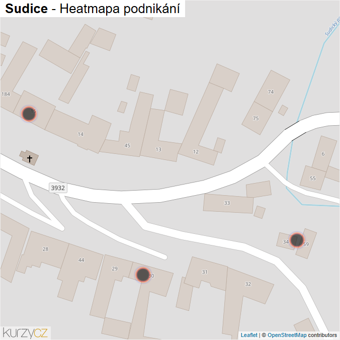 Mapa Sudice - Firmy v obci.