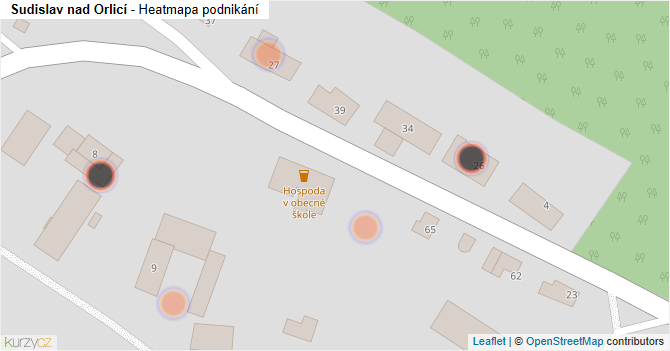 Sudislav nad Orlicí - mapa podnikání
