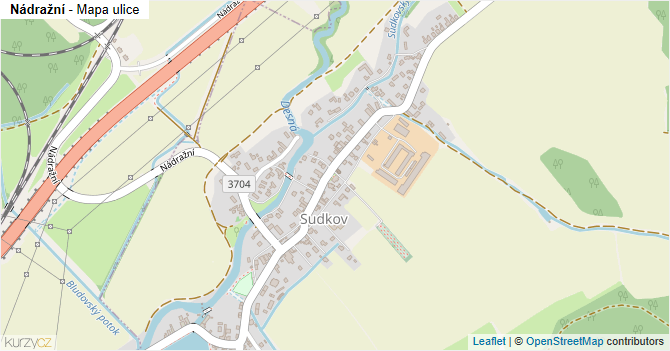 Nádražní - mapa ulice