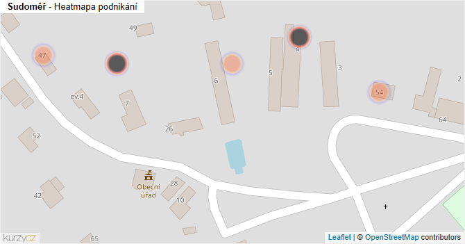 Sudoměř - mapa podnikání