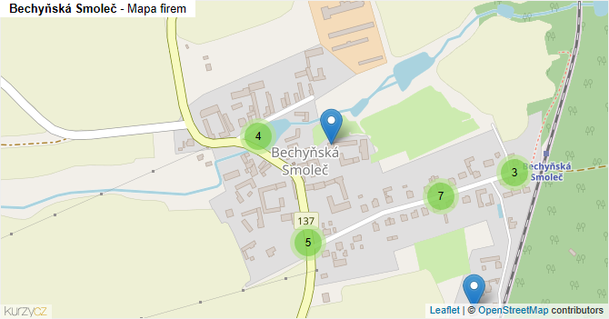 Bechyňská Smoleč - mapa firem