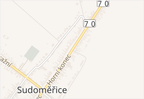 Horní konec v obci Sudoměřice - mapa ulice