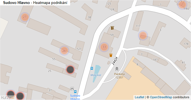 Sudovo Hlavno - mapa podnikání