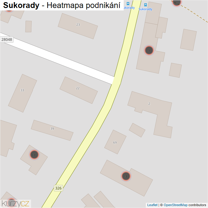 Mapa Sukorady - Firmy v obci.