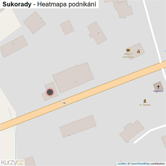 Mapa Sukorady - Firmy v obci.