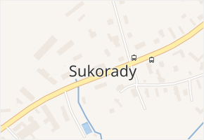 Sukorady v obci Sukorady - mapa části obce