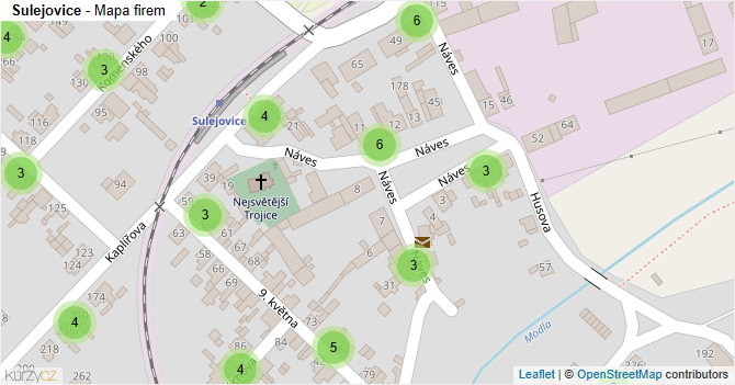 Sulejovice - mapa firem