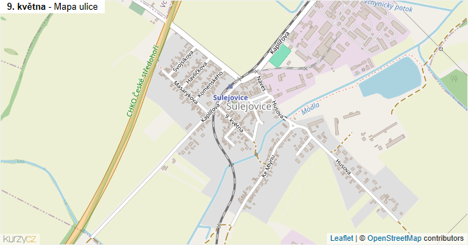 9. května - mapa ulice