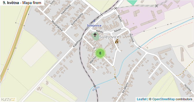 9. května - mapa firem