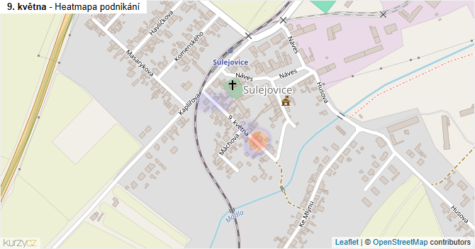9. května - mapa podnikání