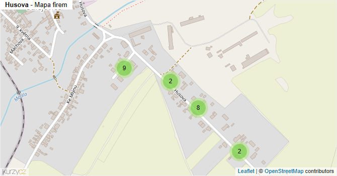 Husova - mapa firem
