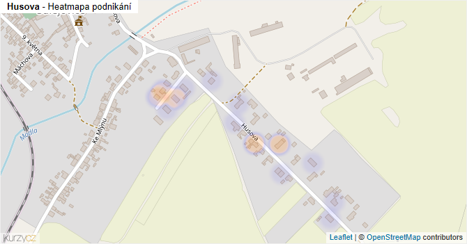 Husova - mapa podnikání