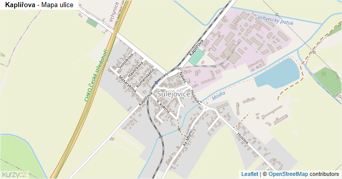 Kaplířova - mapa ulice