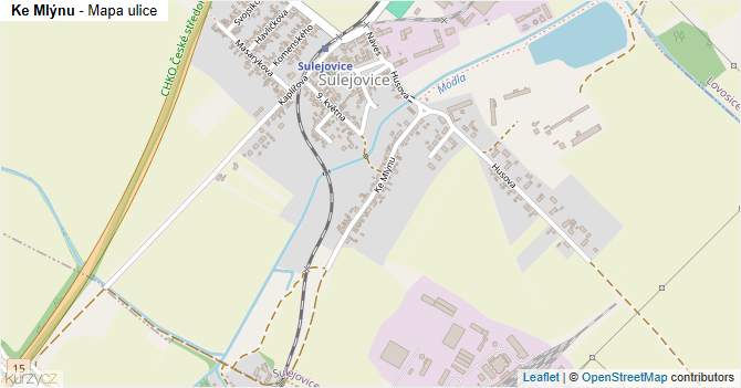 Ke Mlýnu - mapa ulice