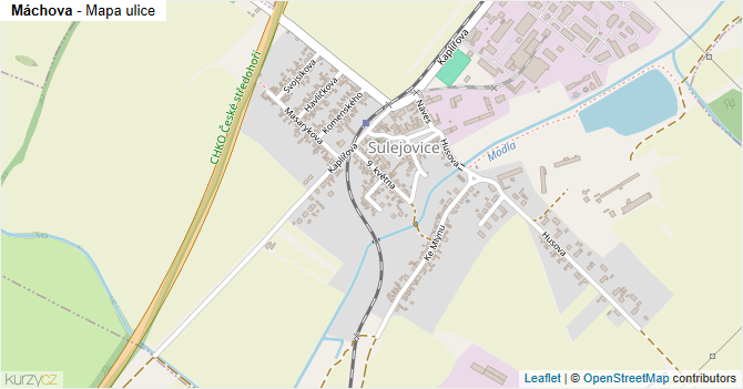 Máchova - mapa ulice