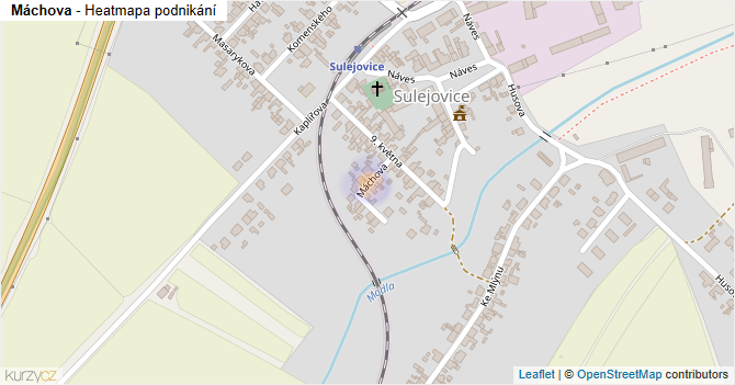 Máchova - mapa podnikání