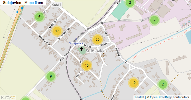 Sulejovice - mapa firem