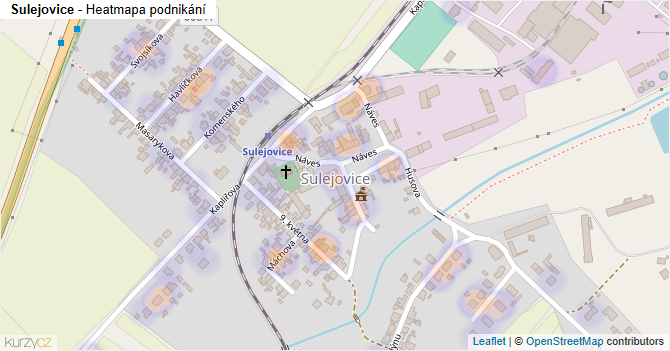 Sulejovice - mapa podnikání