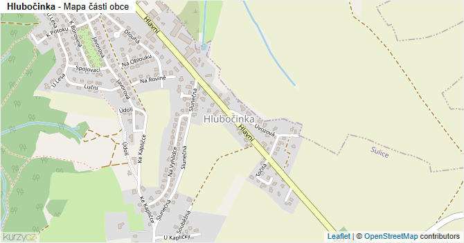 Hlubočinka - mapa části obce