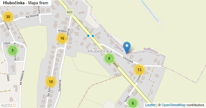 Hlubočinka - mapa firem