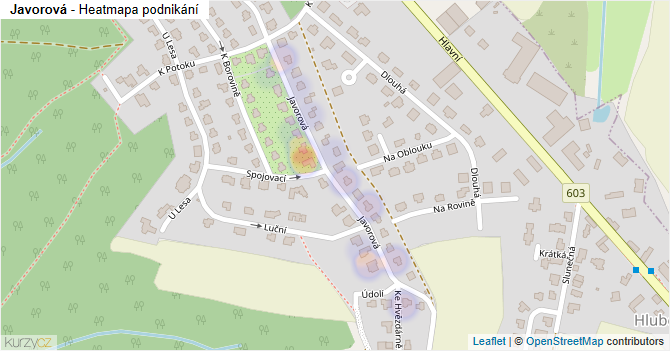 Javorová - mapa podnikání